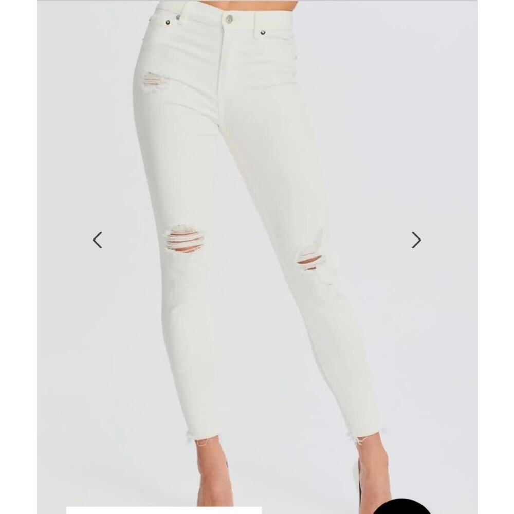 SER.O.YA Womens white Maya mid rise skinny jeans size 25 NWT